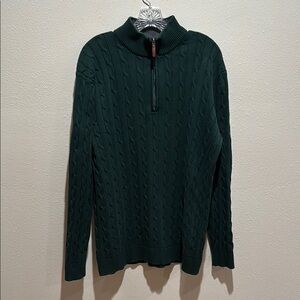 Club Room Men's Green Cable Knit Sweater